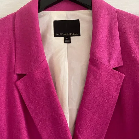 BANANA REPUBLIC Boyfriend-Fit Linen-Blend Blazer - Picture 5 of 9